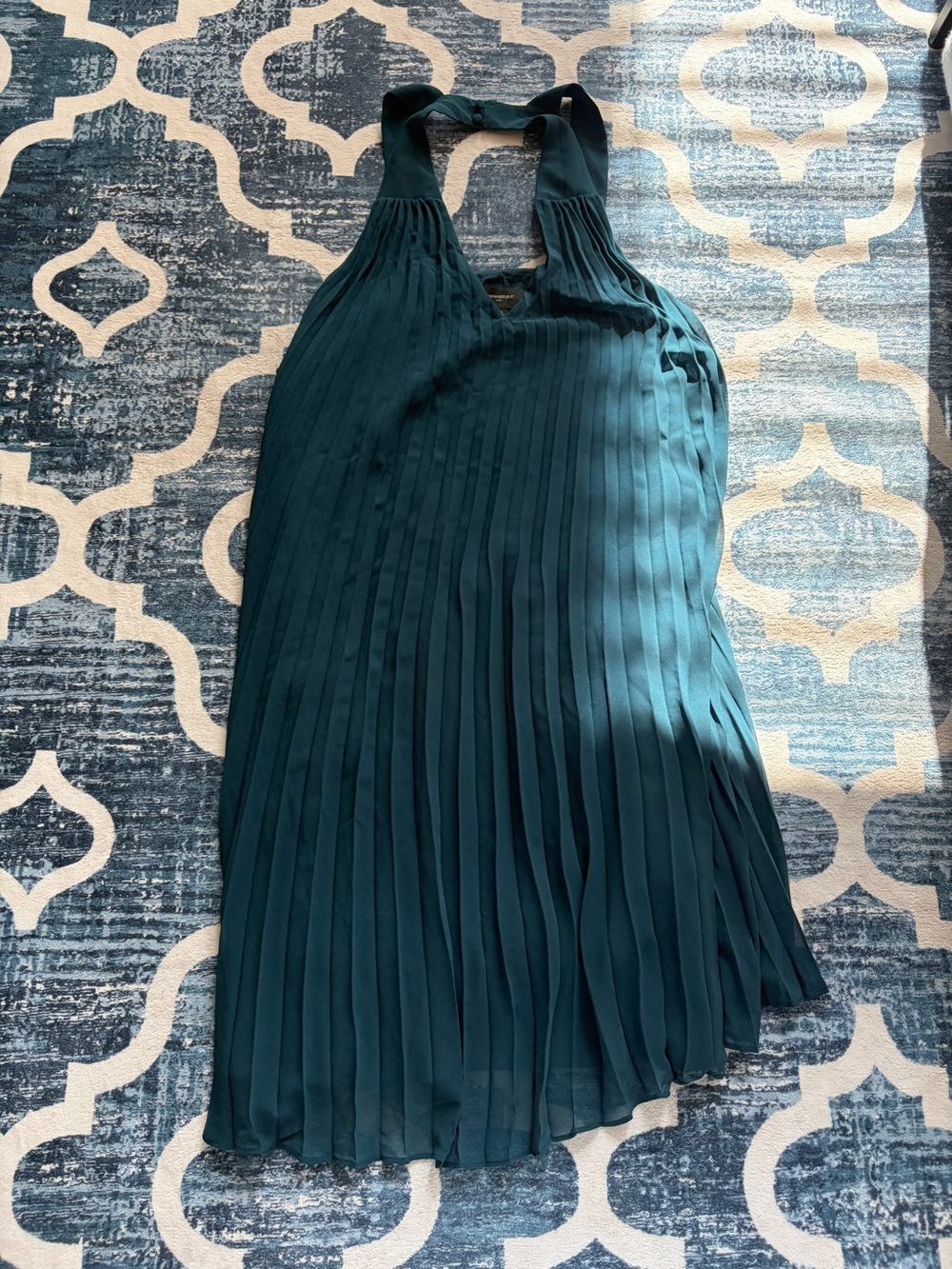 Banana Republic Teal Pleated Dress XXL